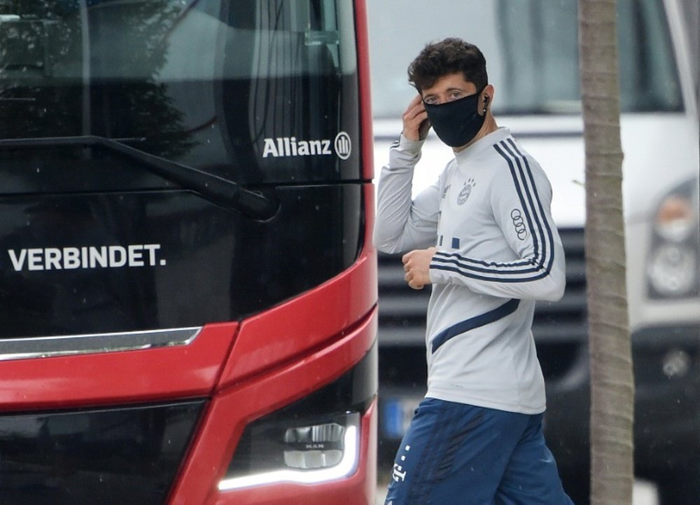 Now it's Lewandowski's turn. AFP