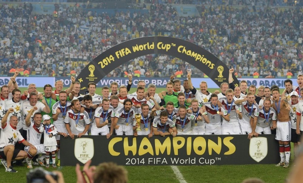 German players celebrate after winning the 2014 FIFA World Cup. AFP