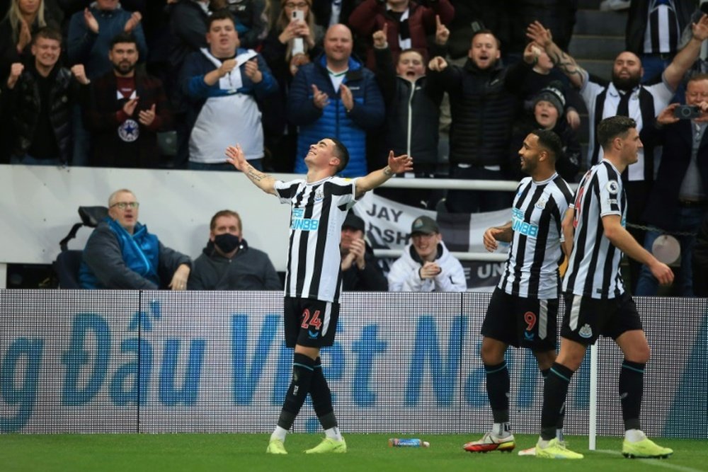 Newcastle climbed to second place with a 3-0 win at Leicester. AFP