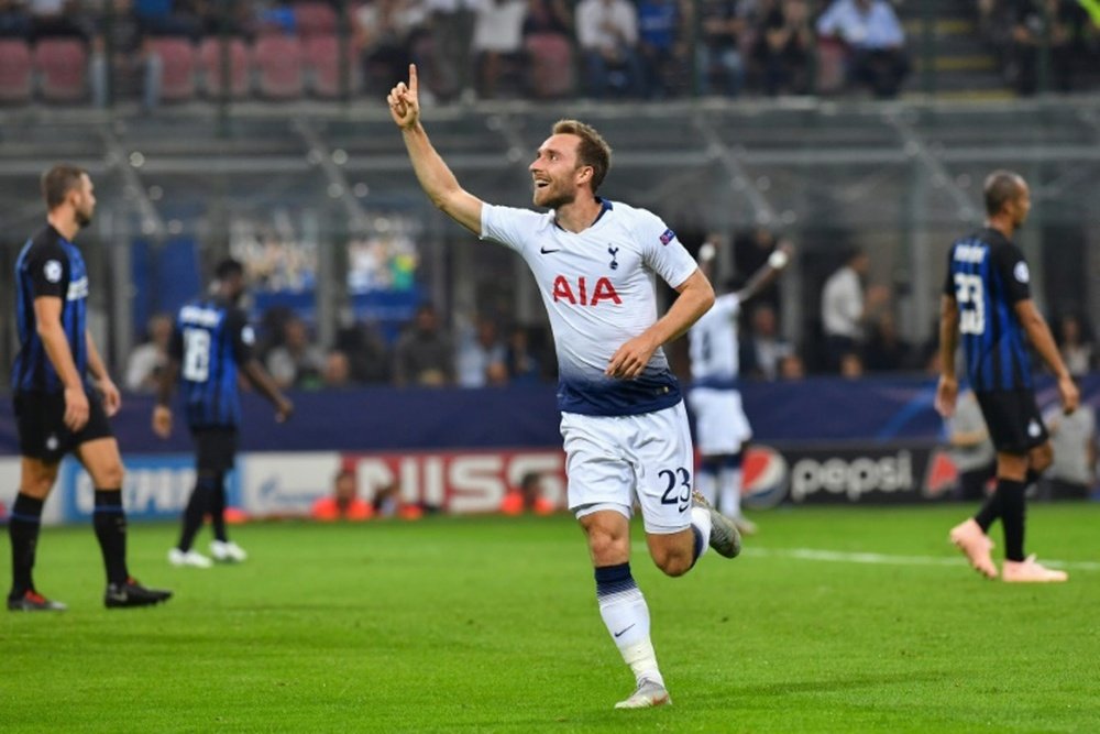 Eriksen is a star man for Tottenham, but they are yet to tie him down to an extended contract . AFP