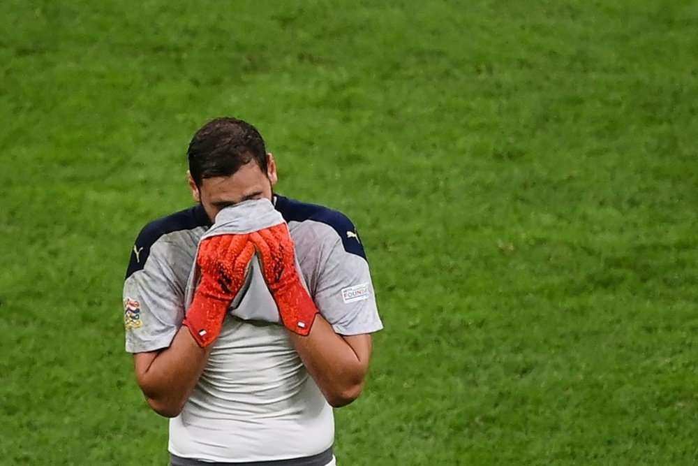 Gianluigi Donnarumma was booed by the Italy supporters. AFP