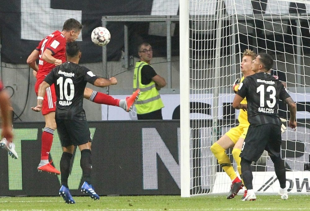 Robert Lewandowski scored a hat-trick in the DFL Supercup. AFP
