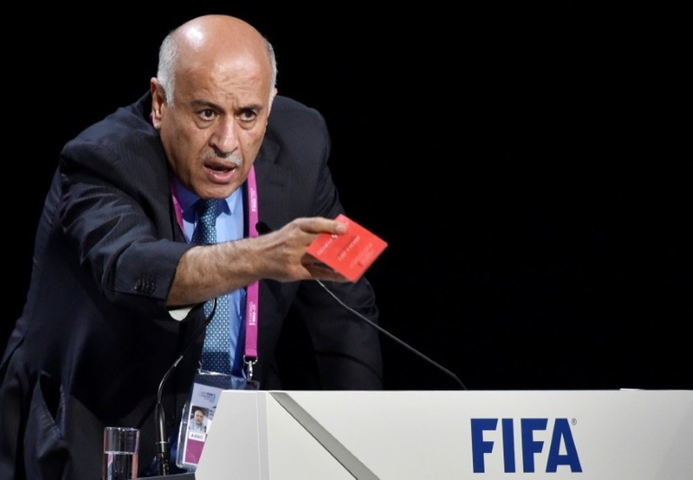 El presidente de la Federación Palestina de Fútbol, Yibril Rayub. AFP