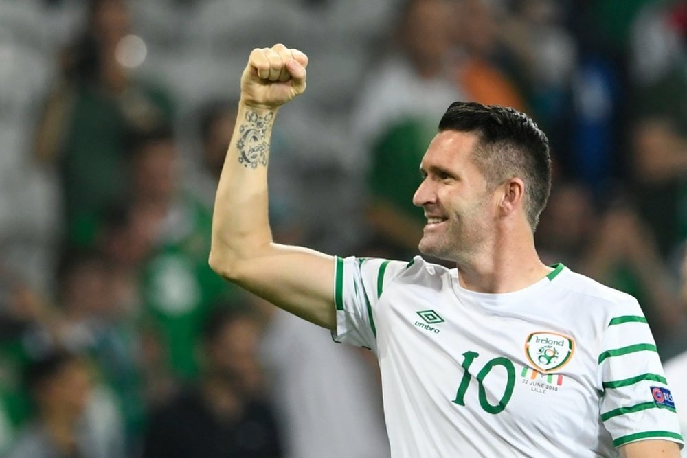 36-year-old Robbie Keane, pictured on June 22, 2016, is 15th on the all-time international goalscorers list, just one behind German legend Gerd Muller