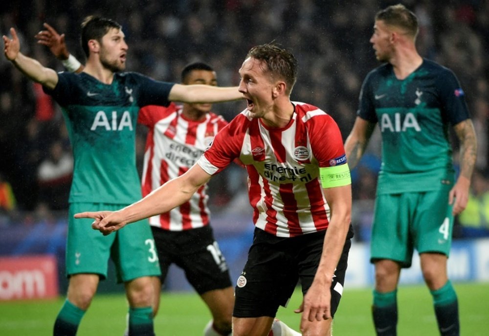 PSV captain De Jong equalised late to nick a share of the points. AFP