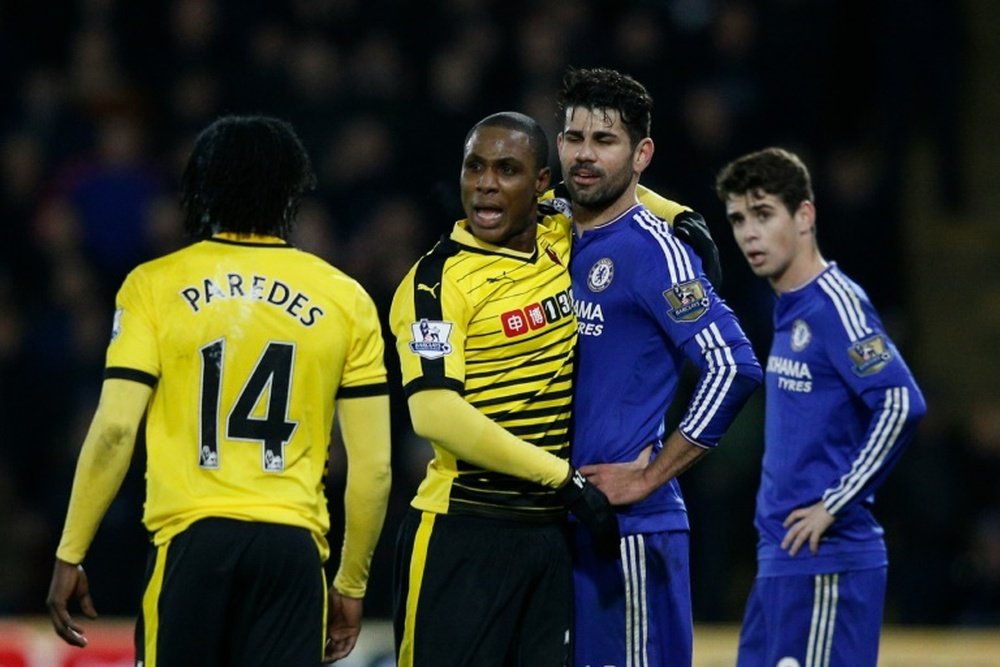 Will Ighalo come out on top against Diego Costa? AFP