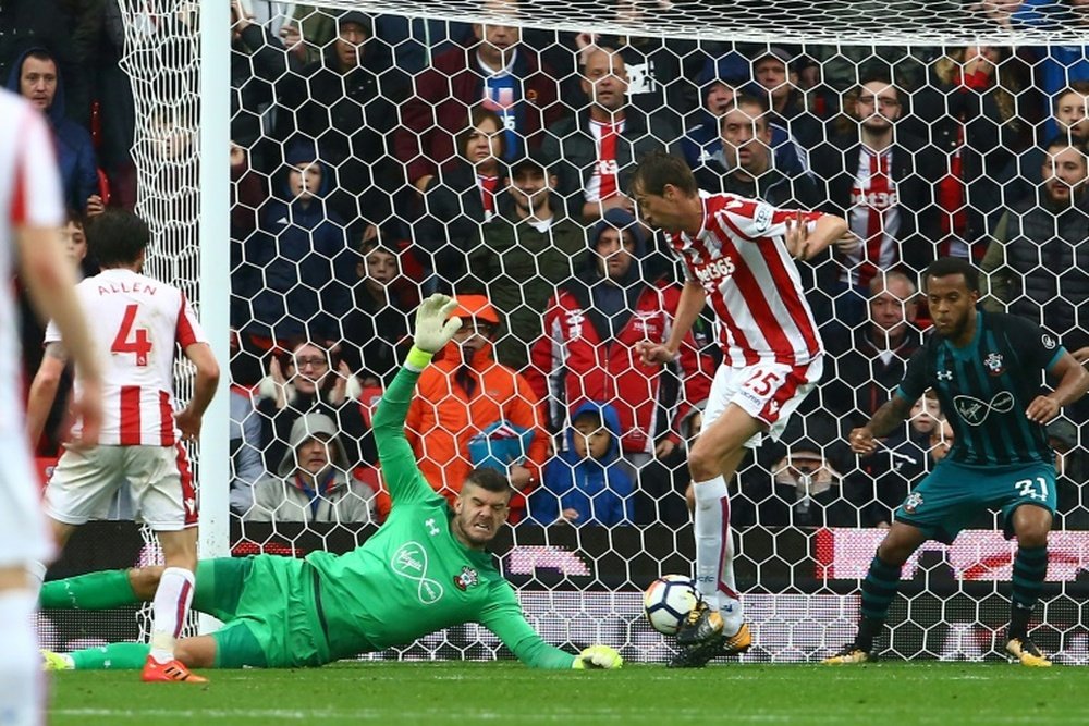 Crouch scores the winner in the dying minutes. AFP