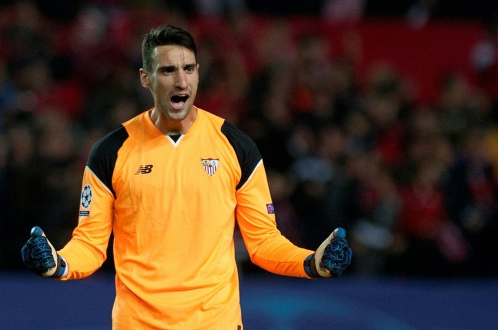 Sergio Rico has extended his contract to 2021. AFP