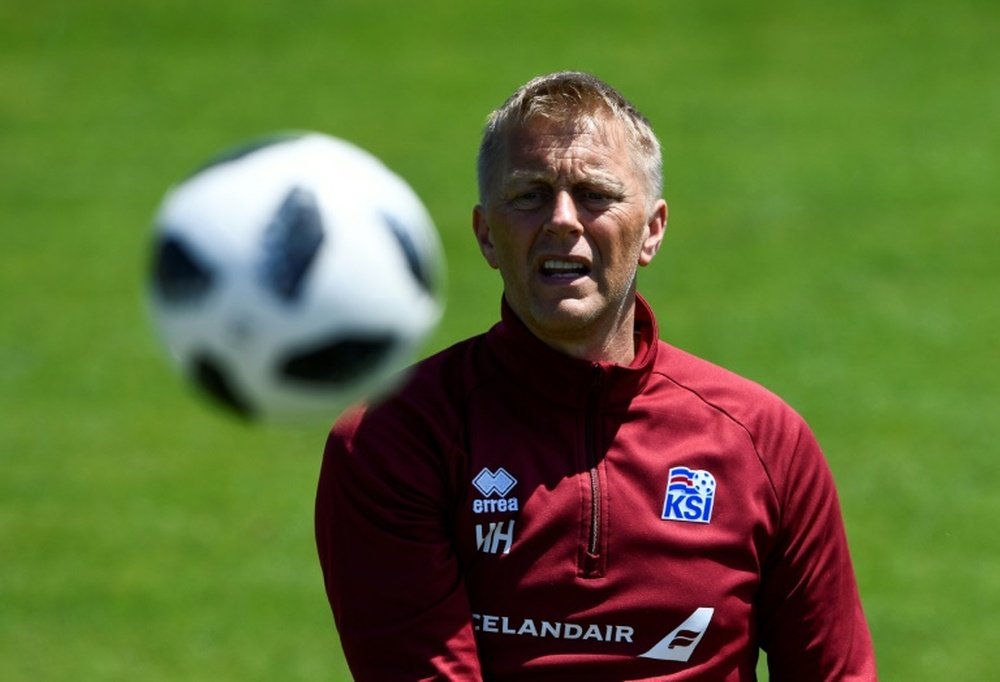 Hallgrimsson will be without Johann Berg Gudmundsson for the game. AFP