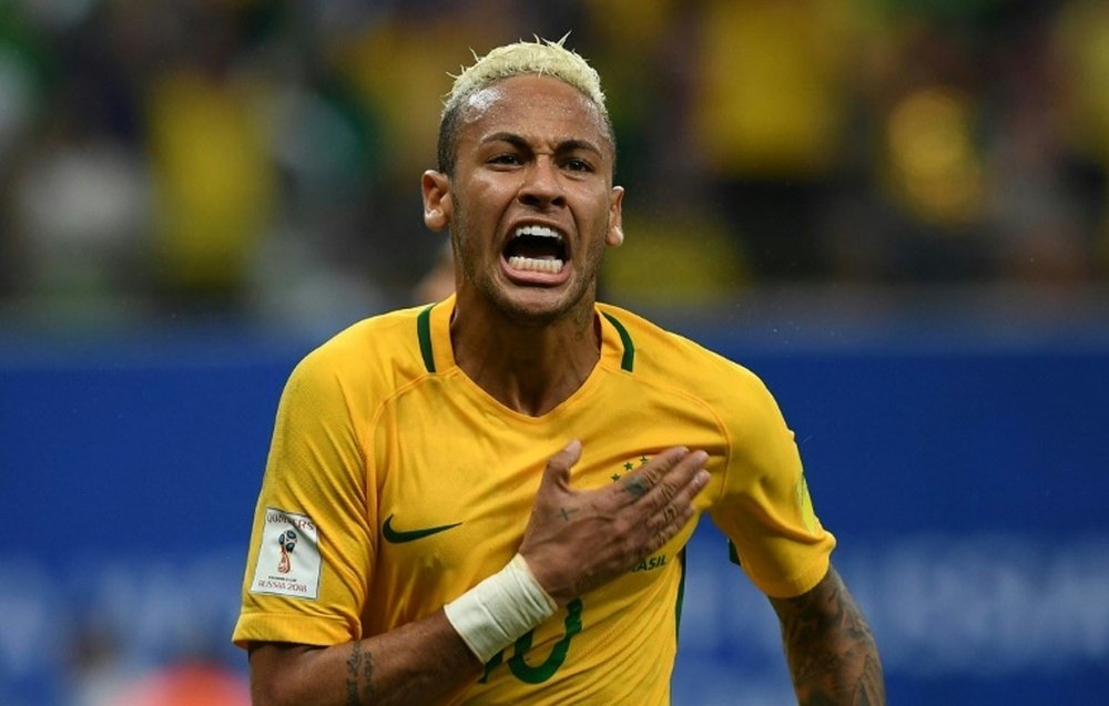 Brazil's Neymar will bid for a sixth World Cup for his country. AFP