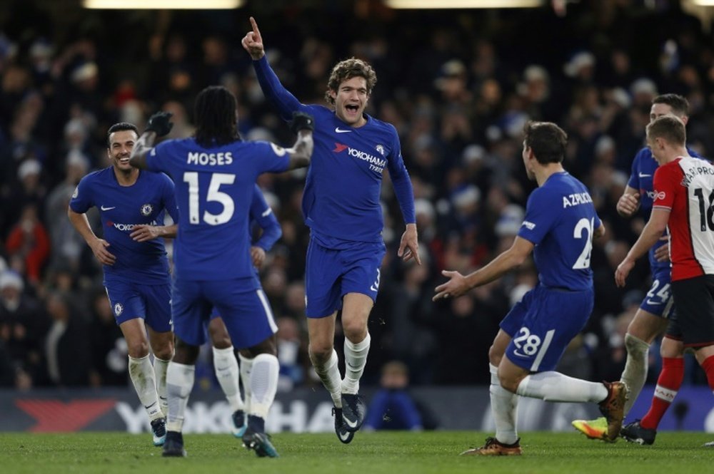El Chelsea saldrá, previsiblemente, con cuatro titulares españoles. AFP