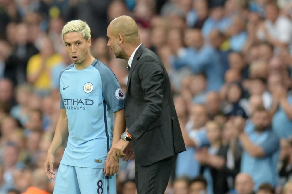 Samir Nasri is also out of Guardiola's plans. AFP