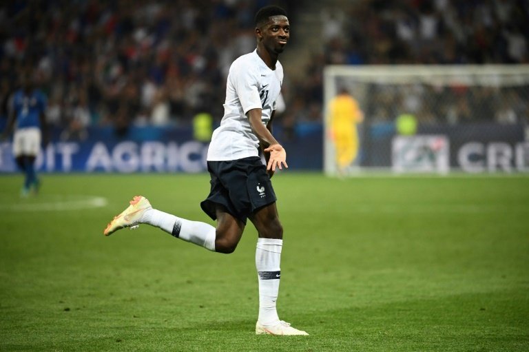 Dembele has been included in France's starting line-up. AFP