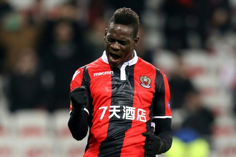 Balotelli has scored 21 goals this season for Nice. AFP