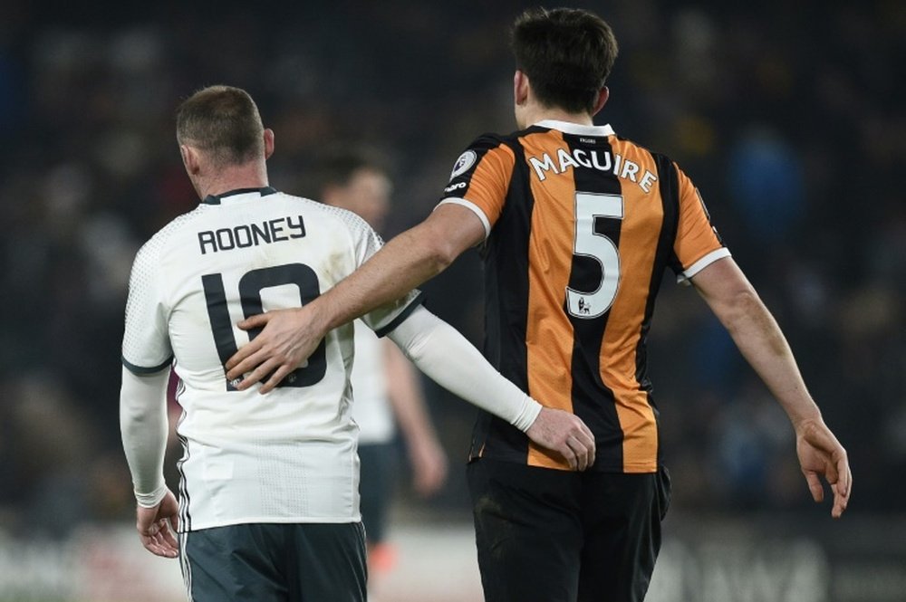 Maguire podría jugar en el Leicester. AFP