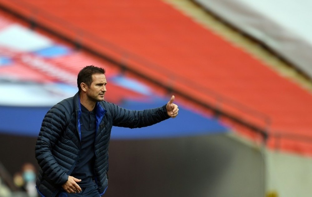 Lampard was not happy. AFP