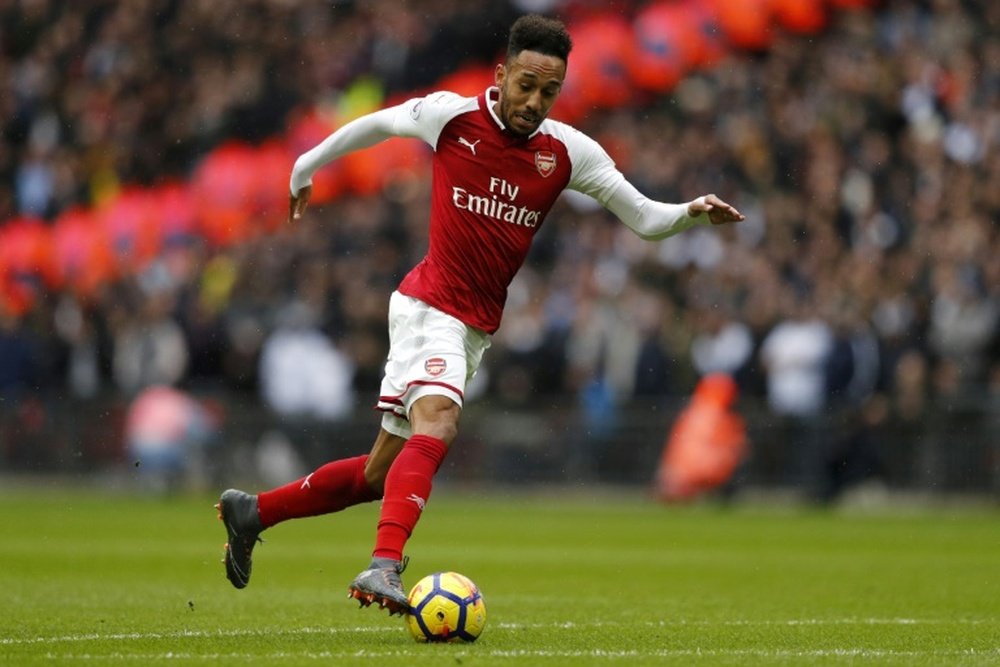 Aubameyang was a record signing for Arsenal. AFP