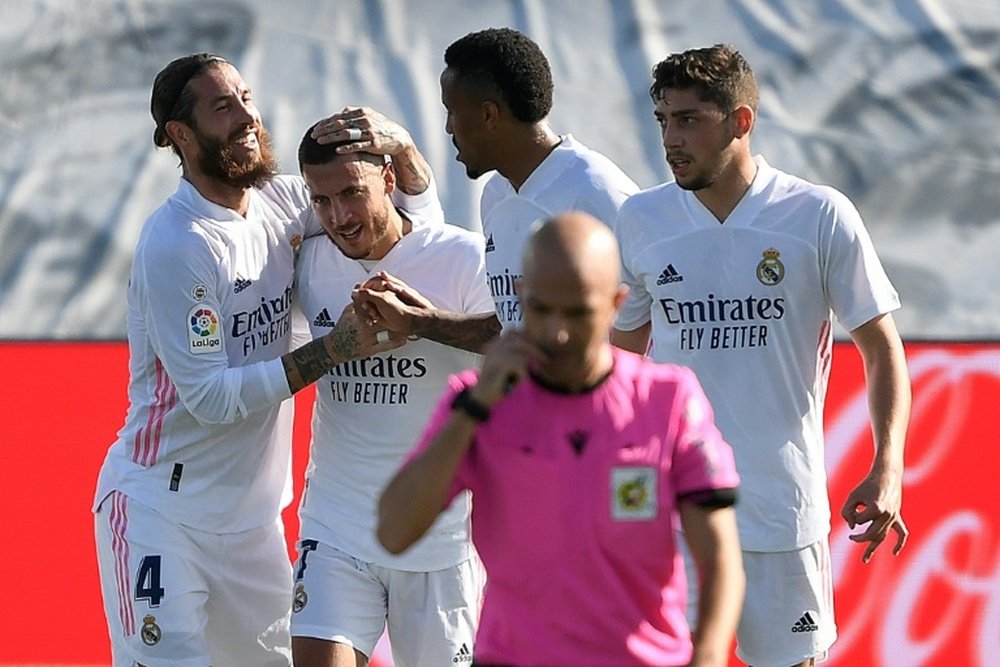 Eden Hazard scored as Real Madrid swept aside Huesca. AFP