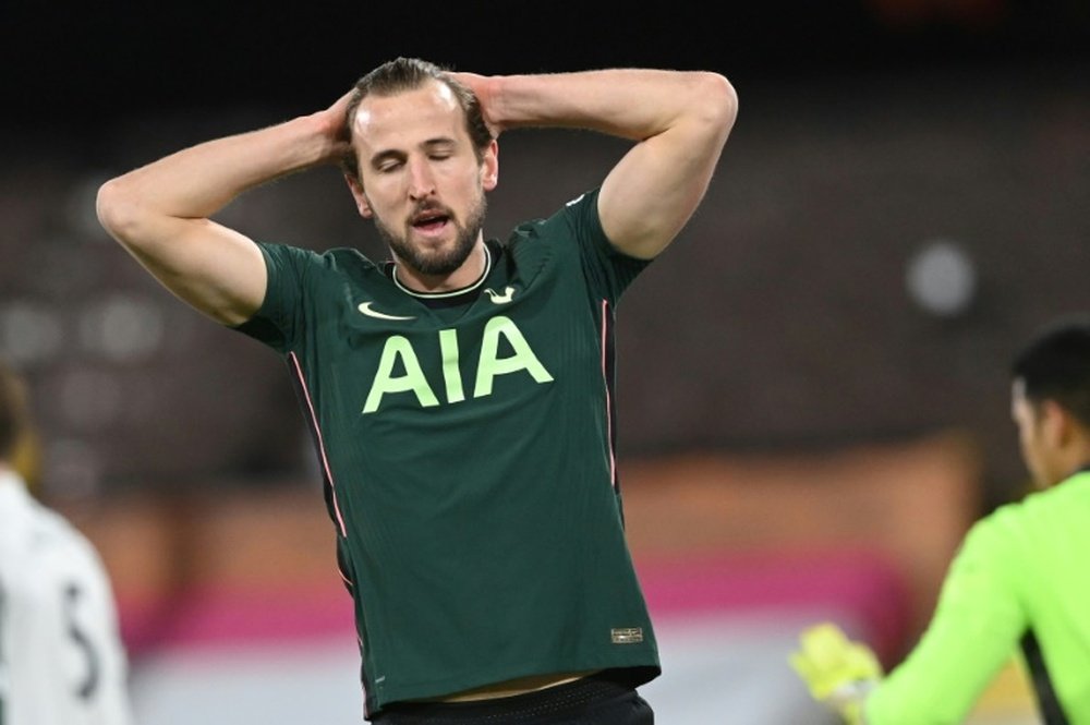 Kane could leave Tottenham in the summer. AFP