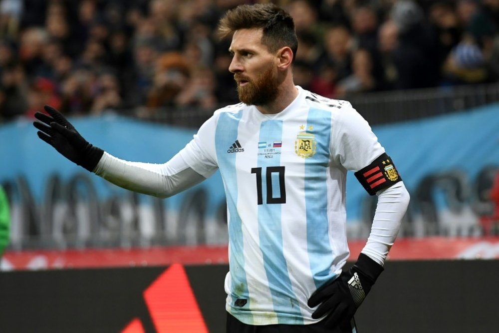 Messi is hoping to win the World Cup with Argentina. AFP