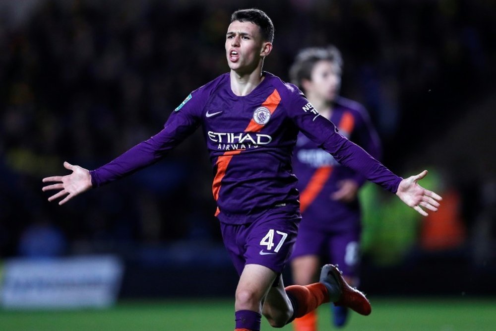 Phil Foden opened his account for Manchester City. AFP