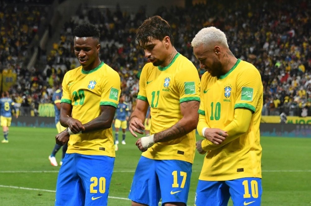 Neymar asked Vini to score a goal against Atleti. AFP