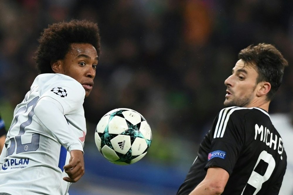 Willian: For me, it was a penalty. AFP