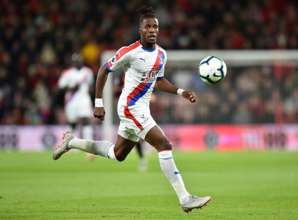 Wilfried Zaha picked up a knock while on international duty with Ivory Coast. AFP