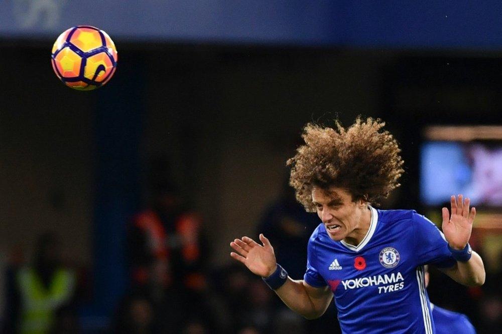 David Luiz in action for Chelsea against Everton. AFP