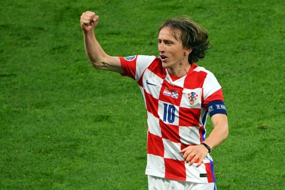 Modric, el goleador más joven y más viejo de Croacia en la Eurocopa. AFP
