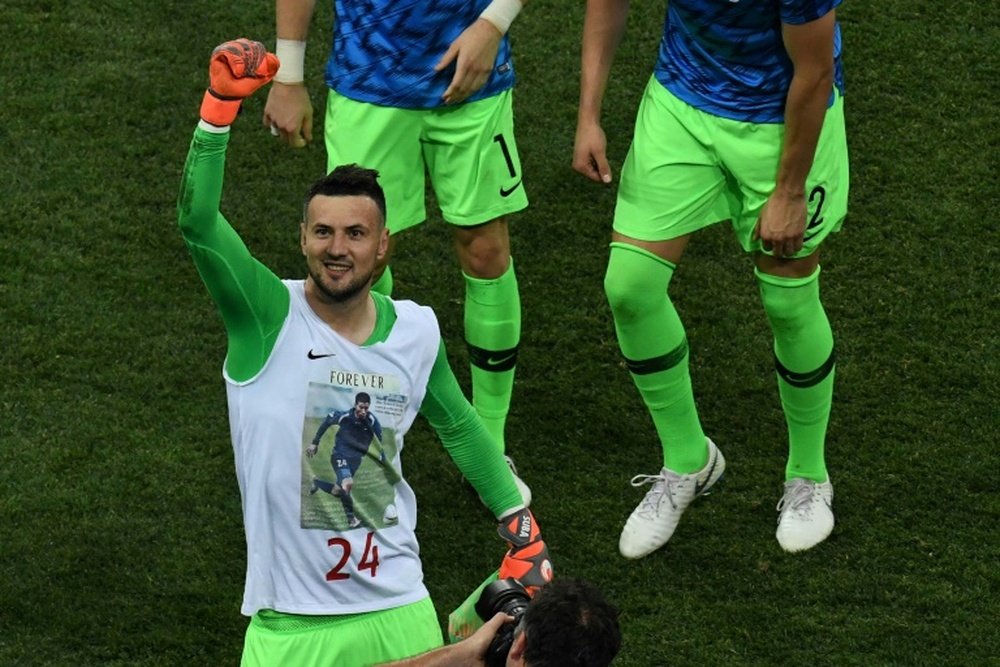 Subasic has been an ever-present in the Croatian goal. AFP