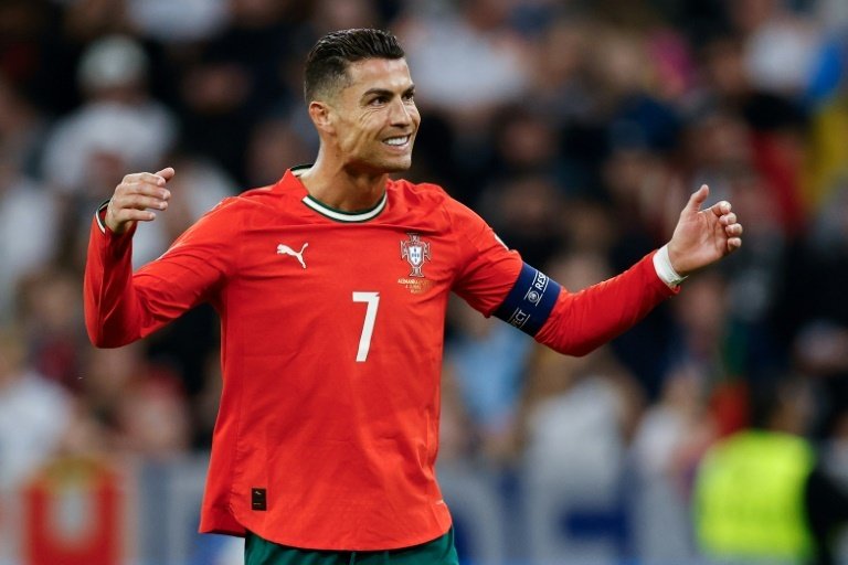 Cristiano, en rueda de prensa. AFP