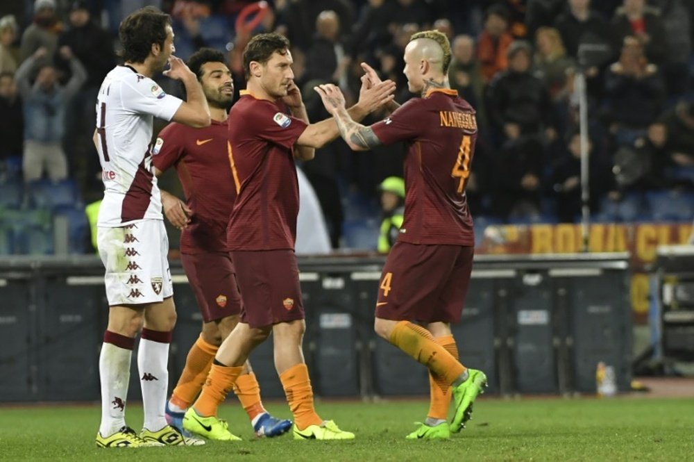 Radja Nainggolan's stunning double led Roma to a deserved win. AFP