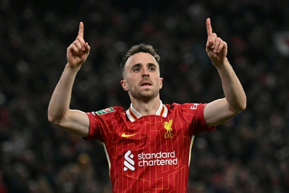 Jota was forced off during Liverpool's 2-1 victory over Chelsea. AFP