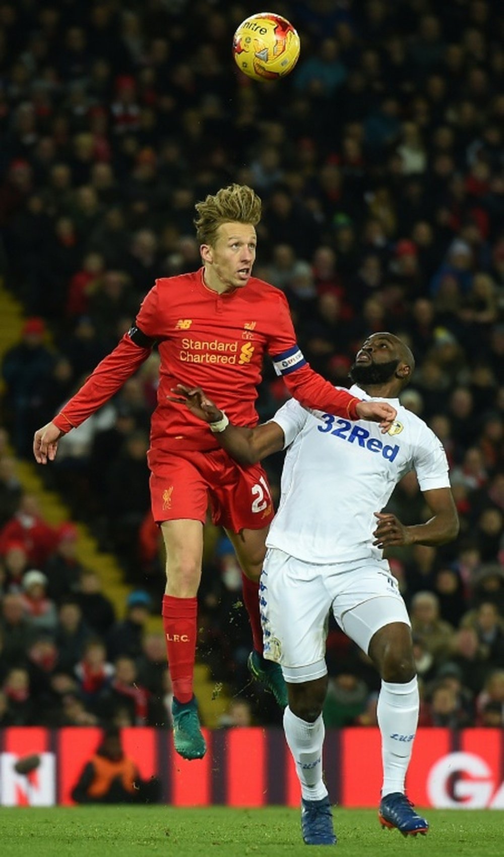 Lucas Leiva has spent the last decade at Anfield. AFP