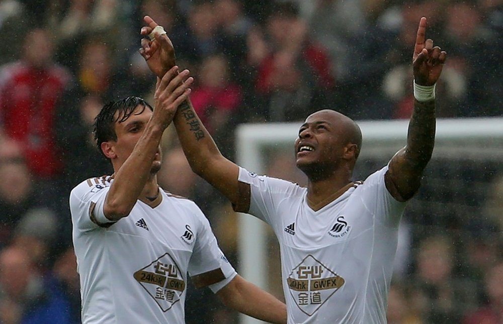 Two goals from Andre Ayew and one from Jack Cork guaranteed Swansea Premier League safety. BeSoccer