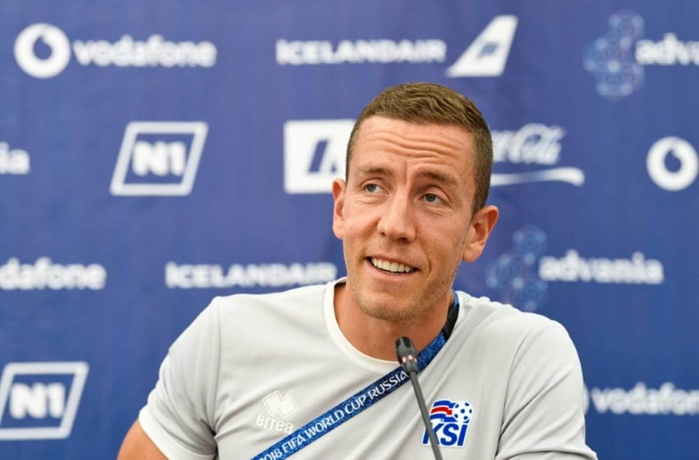 Hannes Halldorsson is one of Iceland's many semi-professional players. AFP