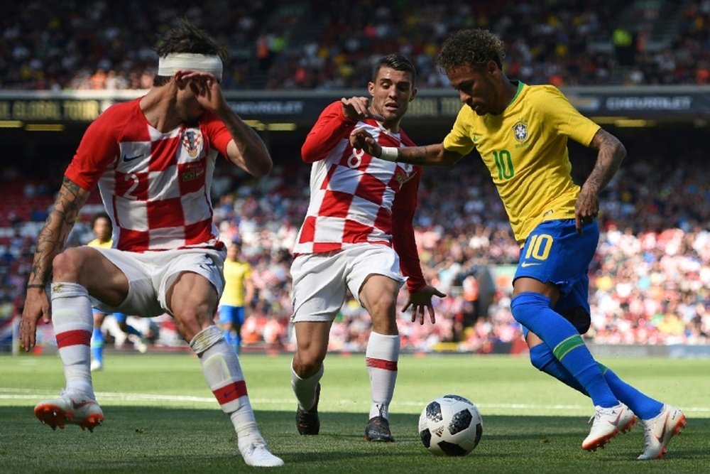 Neymar y Brasil quieren divertirse antes del Mundial. AFP