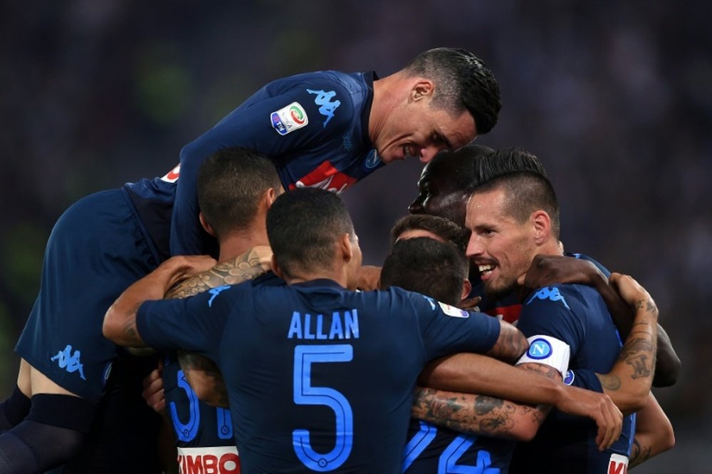 Sexta vitória em seis jogos para o Napoli na liga italiana. AFP