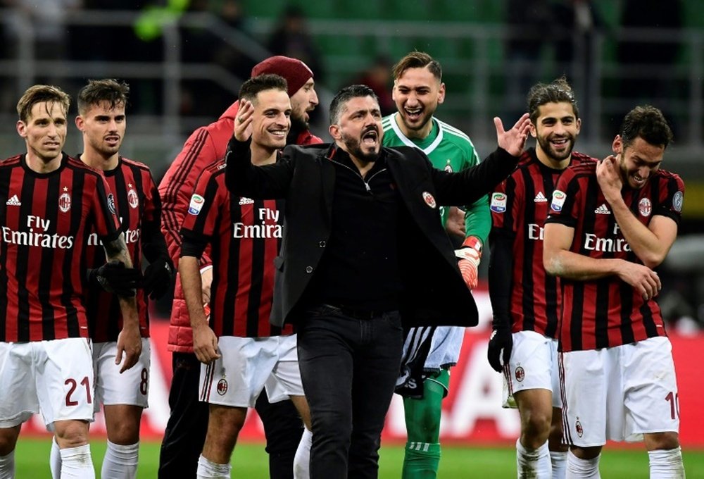 Gattuso comenta il momento del Milan. AFP