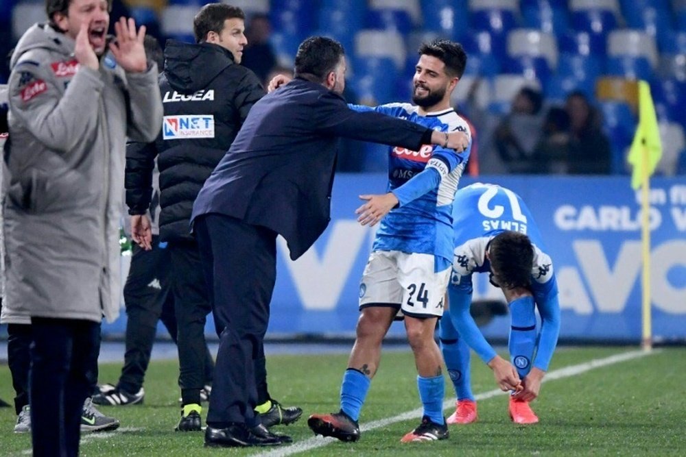 Naples ne reprendra pas l'entrainement mardi. AFP