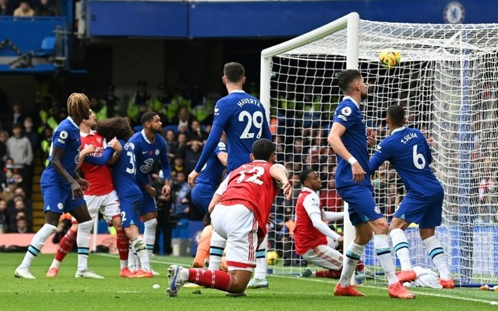 Gabriel's goal gave Arsenal the points away to Chelsea on Sunday. AFP