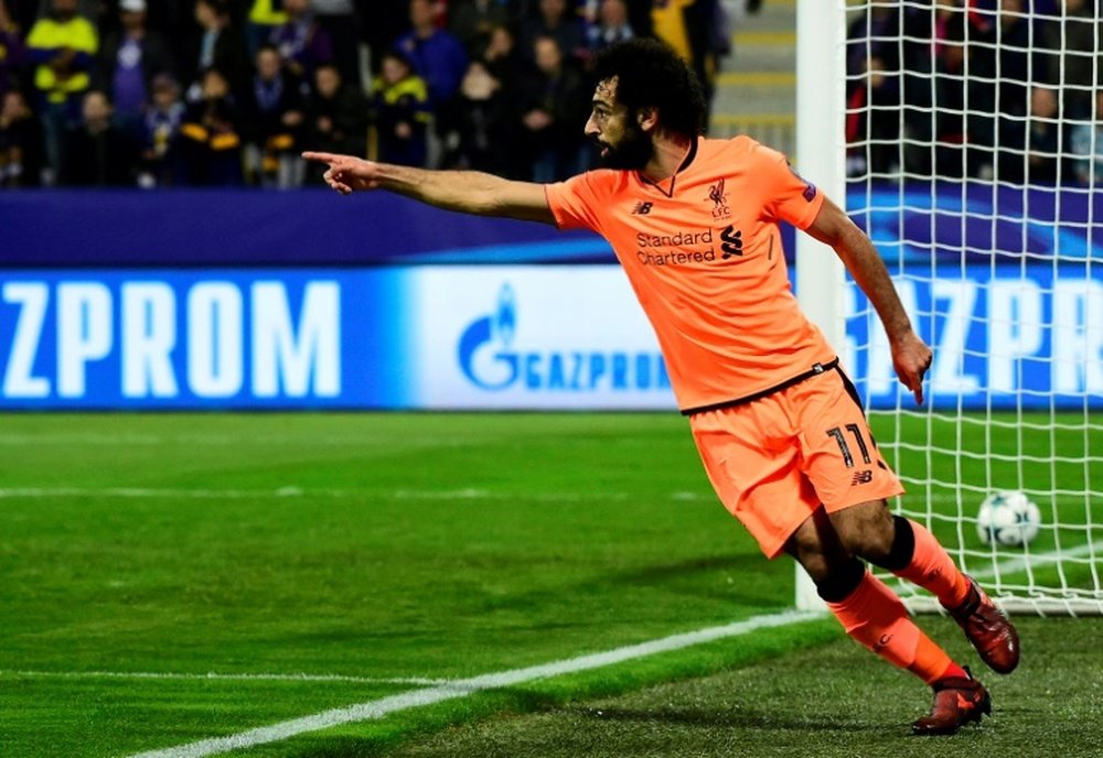 Salah pulveriza registros en el Liverpool. AFP