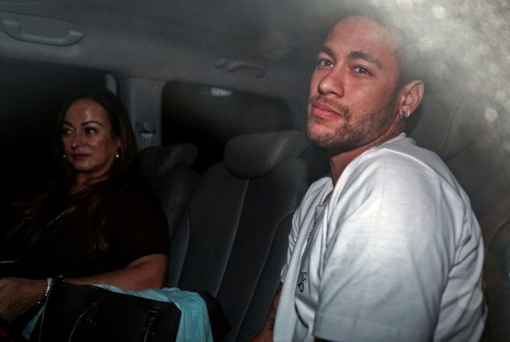 Neymar is still recovering in Brazil. AFP
