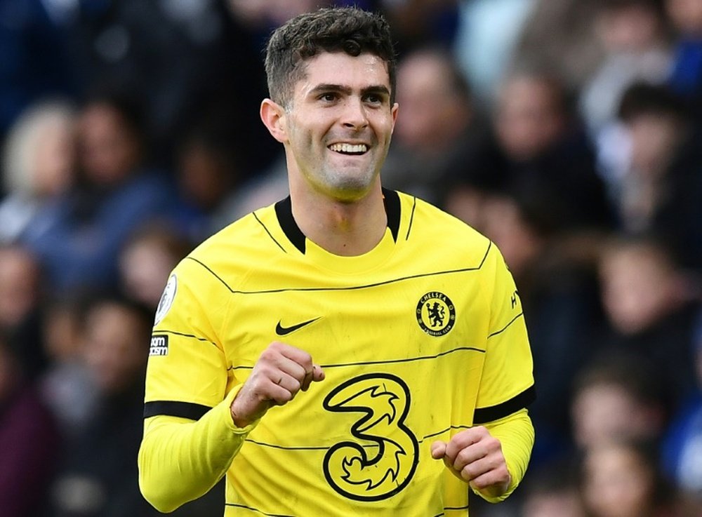 Christian Pulisic came off the bench to score Chelsea's third goal at Leicester. AFP
