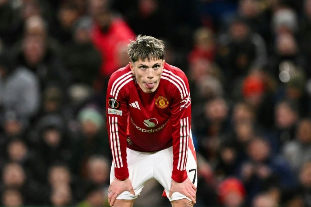 Chelsea have been linked with a move for Manchester United winger Alejandro Garnacho. AFP