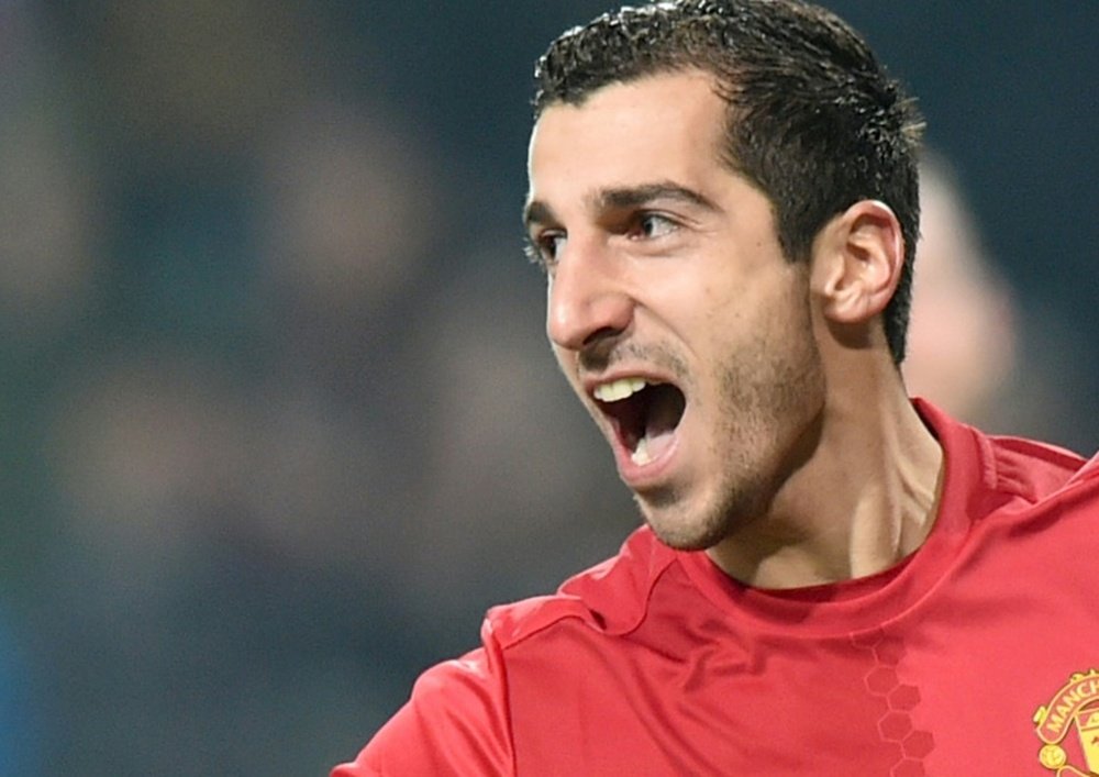 Mkhitaryan scored in the first half for United. AFP