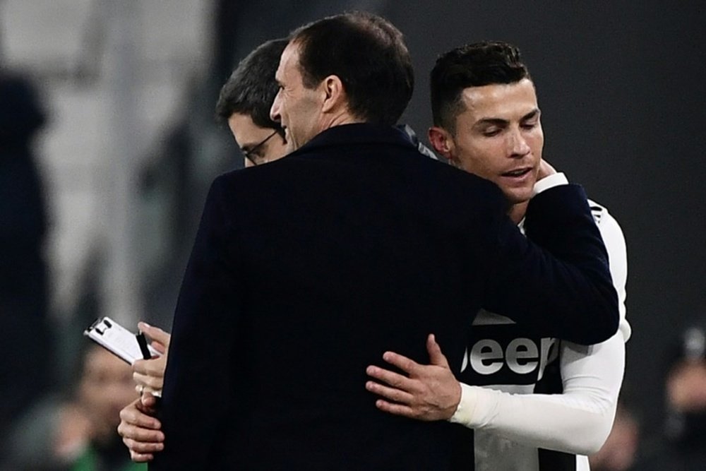 Massimiliano Allegri habló de la lesión de Cristiano Ronaldo. AFP