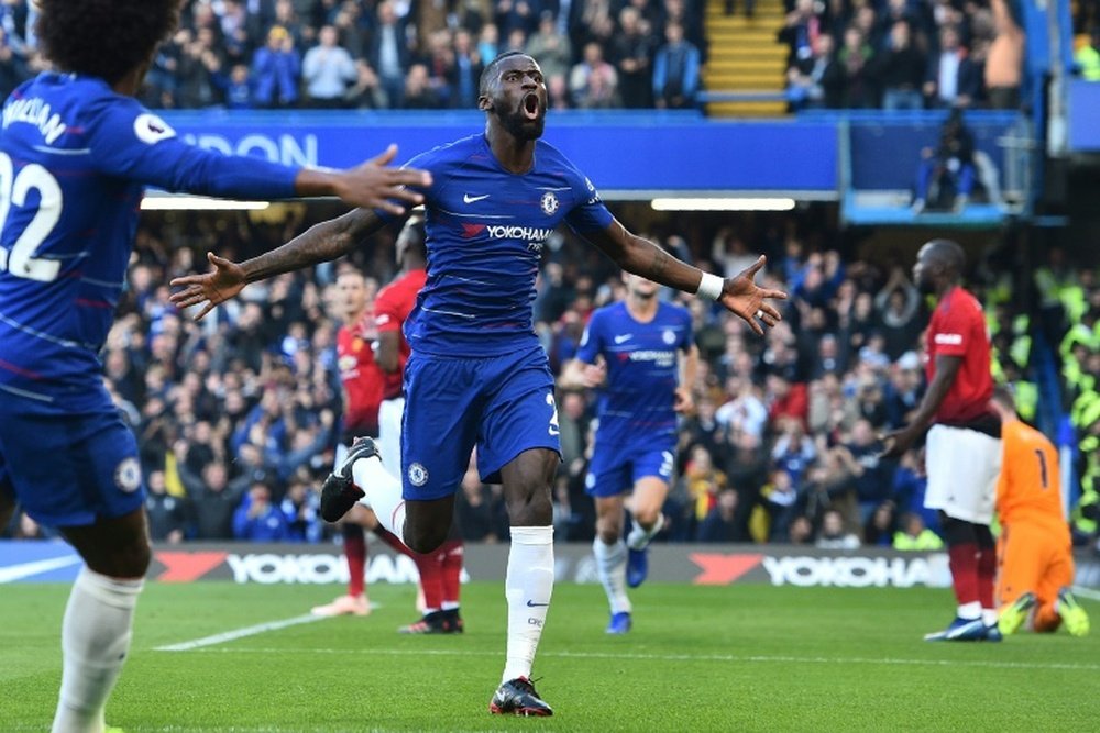 Rudiger called for Chelsea to keep calm after their defeat to Tottenham. AFP