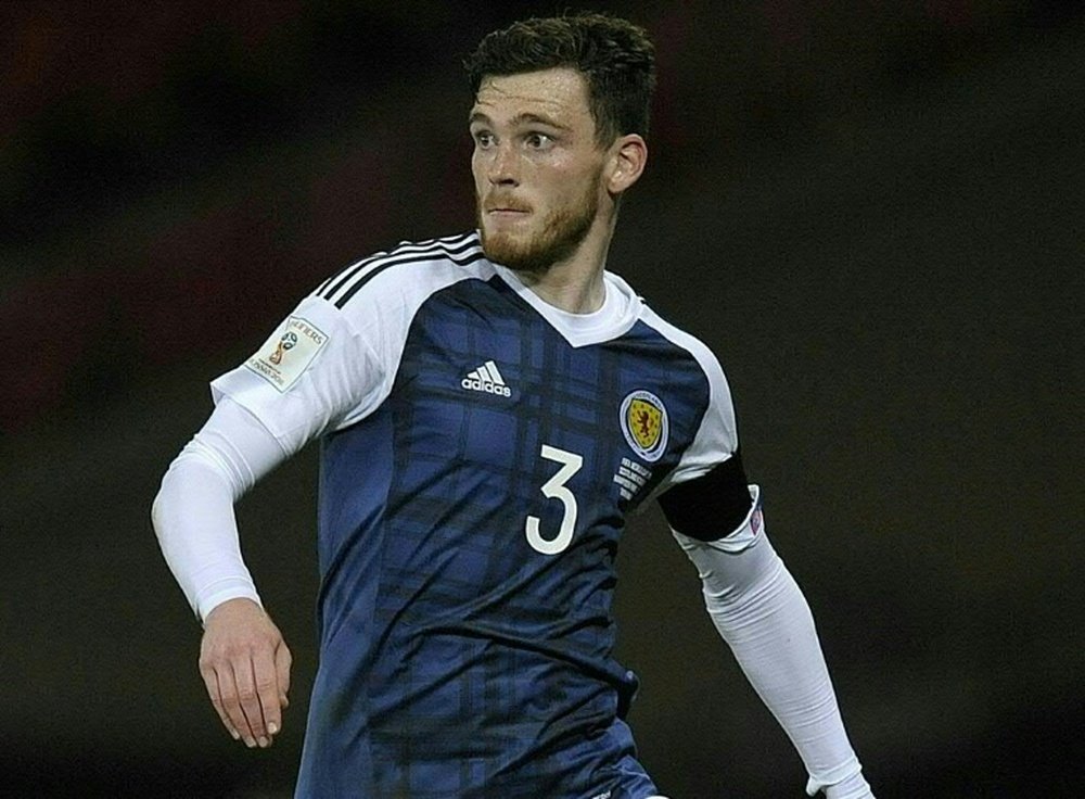 Robertson captains Scotland. AFP
